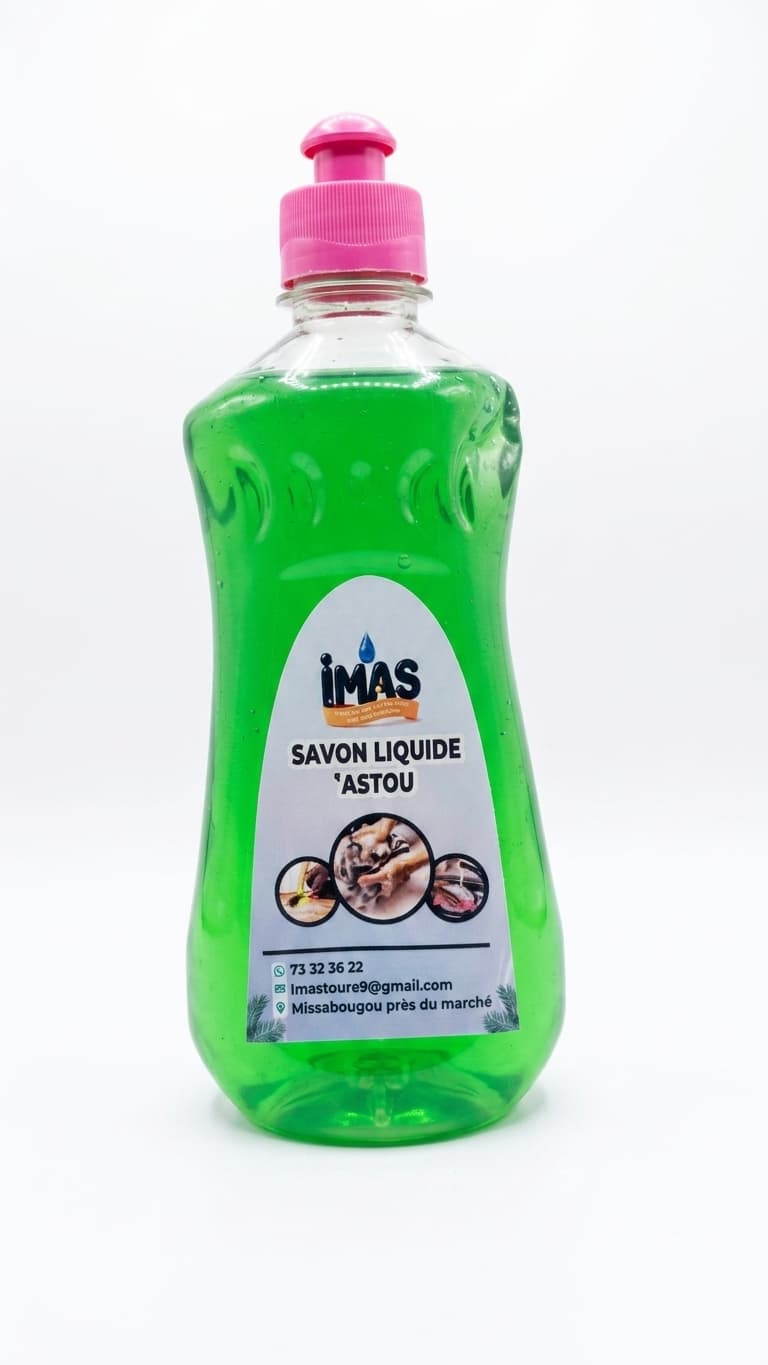 Flacon de savon liquide Astou de couleur verte